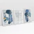 Quadro Decorativo Abstrato Romantic Blue Tones - Ana Ifanger - Kit com 3 Quadros - Bimper - Quadros Decorativos