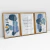 Quadro Decorativo Abstrato Romantic Blue Tones - Ana Ifanger - Kit com 3 Quadros - loja online