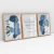 Imagem do Quadro Decorativo Abstrato Romantic Blue Tones - Ana Ifanger - Kit com 3 Quadros