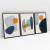 Quadro Decorativo Abstrato Rupestre Kit com 3 Quadros