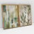 Quadro Decorativo Abstrato Soft Verde Kit com 2 Quadros - loja online