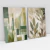 Quadro Decorativo Abstrato Soft Verde Kit com 2 Quadros