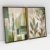 Quadro Decorativo Abstrato Soft Verde Kit com 2 Quadros - loja online