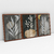 Quadro Decorativo Abstrato Tropical Botânico Gray Tones - 50C+37B+51C - Uillian Rius - Kit com 3 Quadros