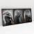 Quadro Decorativo Business Animals Elefante Tigre Leão Kit com 3 Quadros