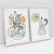 Quadro Decorativo Cozinha Bule e Xícara com Flores - Caroline Cerrato - Kit com 2 Quadros - Bimper - Quadros Decorativos