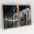 Imagem do Quadro Decorativo Elefante Bebendo Água em Preto e Branco Kit com 2 Quadros