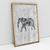 Quadro Decorativo Elefante Low Poly - loja online