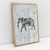 Quadro Decorativo Elefante Low Poly - comprar online