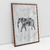 Quadro Decorativo Elefante Low Poly na internet