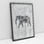 Quadro Decorativo Elefante Low Poly - Bimper - Quadros Decorativos