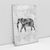 Quadro Decorativo Elefante Low Poly