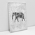 Quadro Decorativo Elefante Low Poly