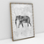 Quadro Decorativo Elefante Low Poly - loja online