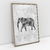 Quadro Decorativo Elefante Low Poly na internet