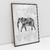 Quadro Decorativo Elefante Low Poly - Bimper - Quadros Decorativos