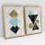 Imagem do Quadro Decorativo Escandinavos Geométricos Preto, Verde Claro e Amarelo Kit com 2 Quadros