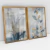 Quadro Decorativo Folhas e Texturas em Azul Kit com 2 Quadros - loja online