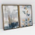 Quadro Decorativo Folhas e Texturas em Azul Kit com 2 Quadros - loja online