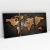 Quadro Decorativo Mapa Mundi Preto e Bronze Envelhecido Kit com 3 Quadros - comprar online