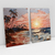 Quadro Decorativo Mar Agitado em Praia Tropical Kit Com 2 Quadros