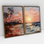 Quadro Decorativo Mar Agitado em Praia Tropical Kit Com 2 Quadros - loja online