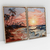 Imagem do Quadro Decorativo Mar Agitado em Praia Tropical Kit Com 2 Quadros