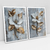 Quadro Decorativo Metal Flowers Efeito 3D Kit com 2 Quadros - Bimper - Quadros Decorativos