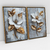 Quadro Decorativo Metal Flowers Efeito 3D Kit com 2 Quadros - loja online