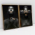 Quadro Decorativo Moderno Black Faces With Gold Kit com 2 Quadros - loja online