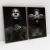 Quadro Decorativo Moderno Black Faces With Gold Kit com 2 Quadros - Bimper - Quadros Decorativos