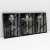 Quadro Decorativo Moderno Black Faces With Gold Kit com 3 Quadros