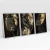 Quadro Decorativo Mulher Negra e Dourada Kit com 3 Quadros - Bimper - Quadros Decorativos