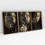 Quadro Decorativo Mulher Negra e Dourada Kit com 3 Quadros - loja online