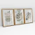 Quadro Decorativo Nórdico Verde Botânico Kit com 3 Quadros - loja online