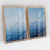 Imagem do Quadro Decorativo Praia Mar Azul Paisagem Oceano Kit com 2 Quadros