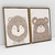 Quadro Decorativo Quarto Infantil Leão e Urso - Caroline Cerrato - Kit com 2 Quadros - loja online
