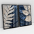 Quadro Decorativo Royal Blue Leaves Efeito 3D Kit com 2 Quadros - Bimper - Quadros Decorativos