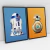 Quadro Decorativo Star Wars Droids - Kit com 2 Quadros - comprar online