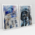 Quadro Decorativo Star Wars R2D2 e Darth Vader Kit com 2 Quadros - Bimper - Quadros Decorativos