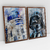 Quadro Decorativo Star Wars R2D2 e Darth Vader Kit com 2 Quadros