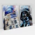 Quadro Decorativo Star Wars R2D2 e Darth Vader Kit com 2 Quadros
