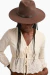 Chapéu country Unissex  preto e marrom com brilho e faixa de strass para moda western.