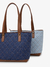 Bolsa Sacola Jeans Detalhes Em Matelassê