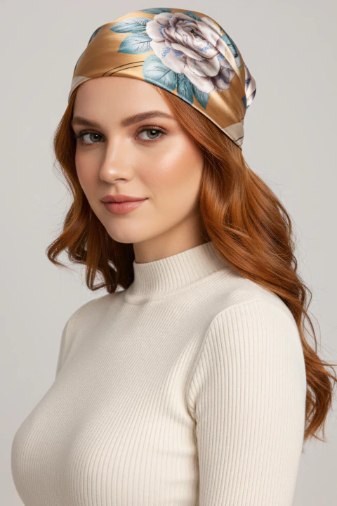 Lenço Cetim Camélia - comprar online