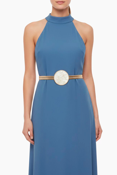 Cinto Mola Dupla Fivela Em Perola