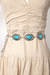 Cinto Corrente Com Pedrarias Turquesa Boho Chic