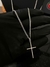 corrente grumet 2mm de 70cm + cruz palito prata 925 italiana - comprar online