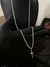 corrente Grumet 3mm de 70cm + Inri P prata 925 italiana - comprar online