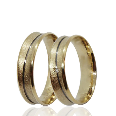 Par Aliança de Ouro  Anatômica - 4,6mm  A95C05
